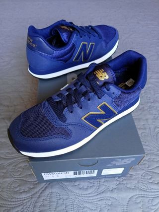 Zapatillas New Balance 500 talla 36.5 azul marino 