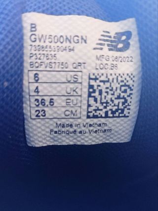 Zapatillas New Balance 500 talla 36.5 azul marino 