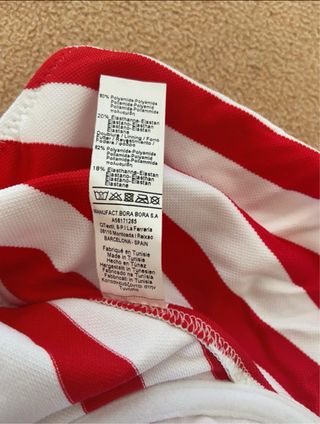 Bikini rayas rojas y blancas