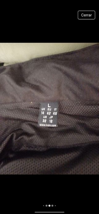 Chaqueta moto mujer negra