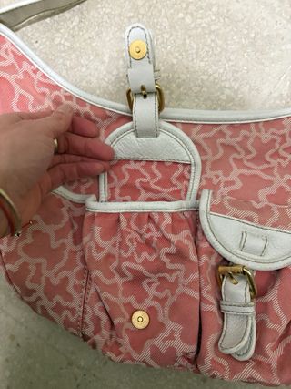 Bolso Tous rosa y blanco