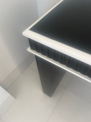 Mesa consola negro-blanco lacada