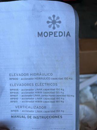 Elevador personas electrico Mopedia