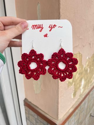 Pendientes flamencos rojos