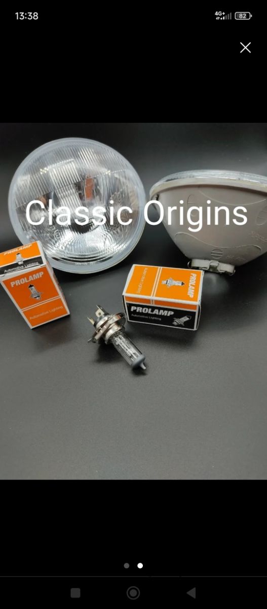 Kit Wipac faros H4 7" Lucas para coche clásico.