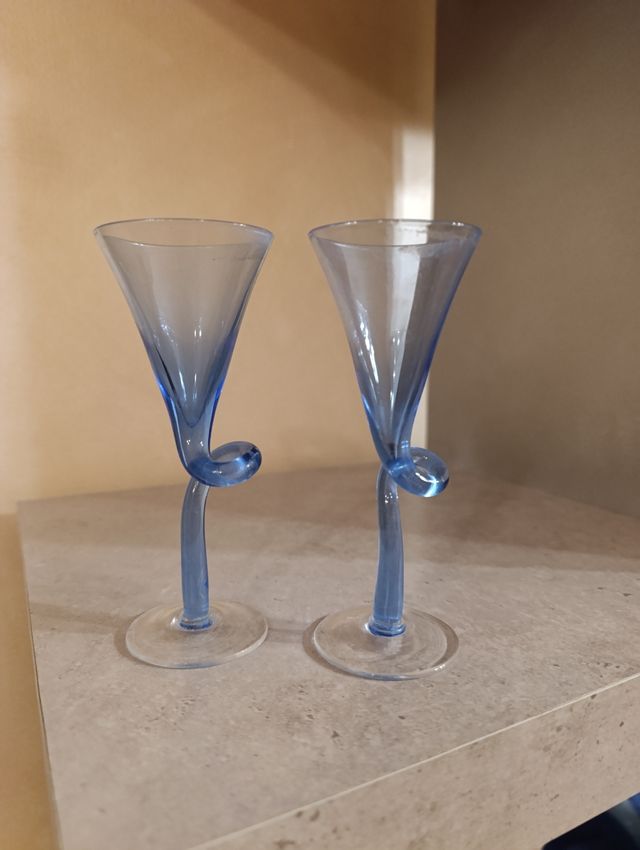 Bicchieri: cuore blu, limoncello, tazze caffè 
