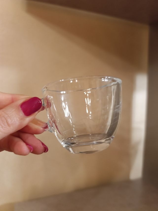 Bicchieri: cuore blu, limoncello, tazze caffè 
