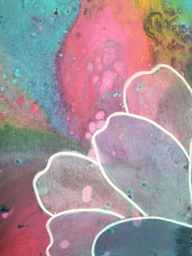 CUADRO EN ACRÍLICOS "VERANO" RESTOS EXPOSICIÓN