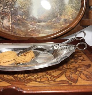 Pinza da Servizio in Metallo Argentato Art Déco