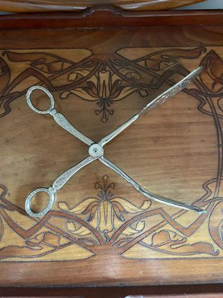 Pinza da Servizio in Metallo Argentato Art Déco
