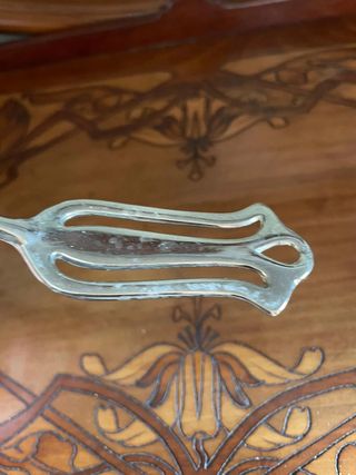 Pinza da Servizio in Metallo Argentato Art Déco