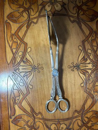 Pinza da Servizio in Metallo Argentato Art Déco