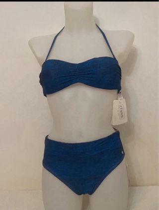 Bikini reversible T38 azul multicolor