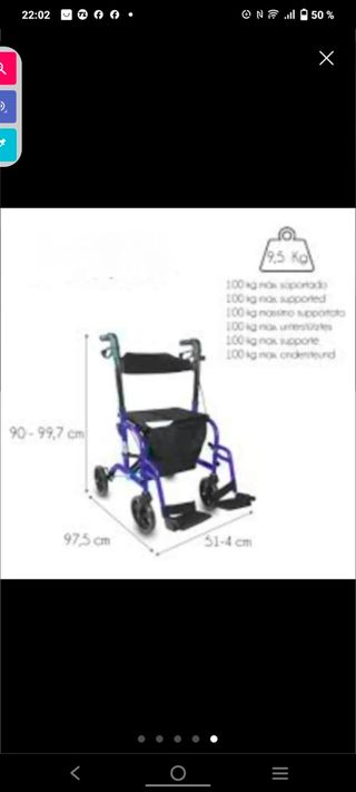 Andador con Asiento Plegable