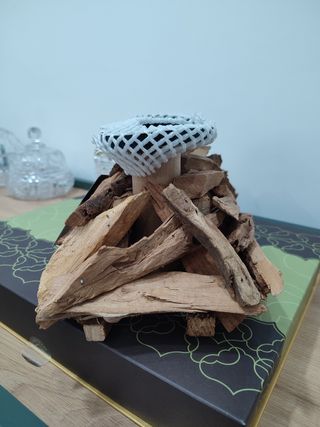 Portacandele in legno - Set da 2