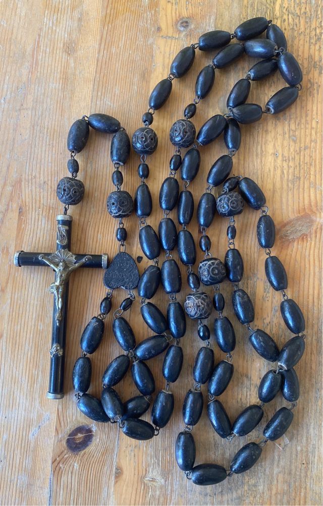 Rosario antico Lourdes - legno
