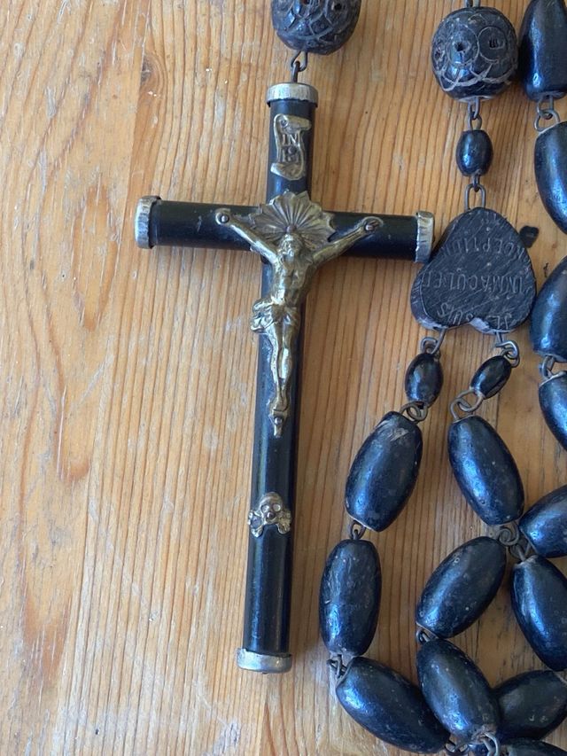 Rosario antico Lourdes - legno