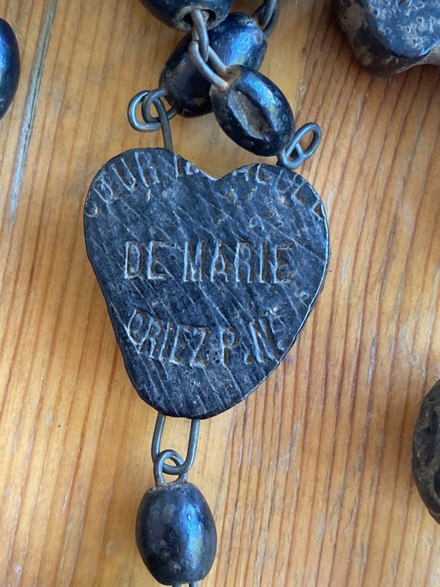 Rosario antico Lourdes - legno