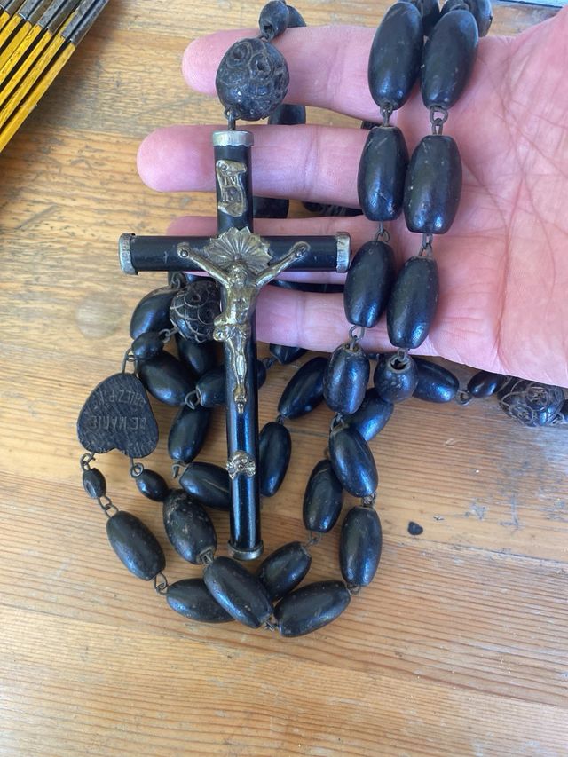 Rosario antico Lourdes - legno