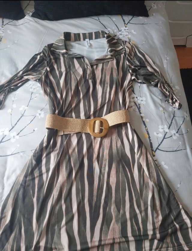 Vestido cebra talla L