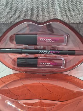 Kit Labios DDONNA BEAUTY - Rojo y Rosa