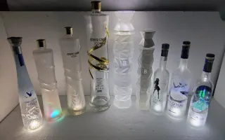 Bottiglia gin vuota arredo vari tipi botella vacía