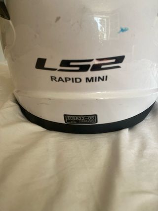 Casco moto LS2 blanco para niño