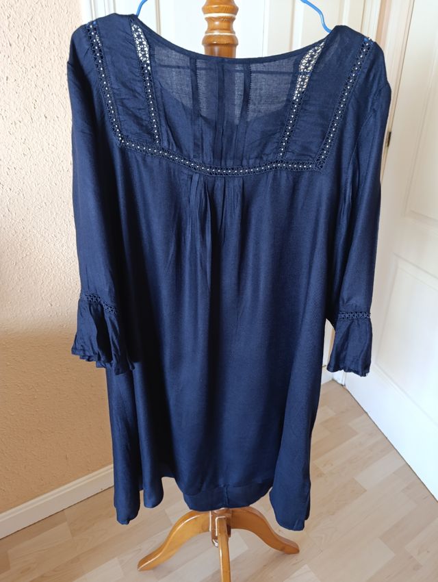 Vestido Milano azul marino mujer