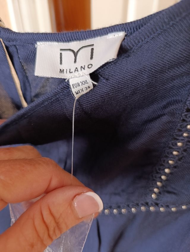 Vestido Milano azul marino mujer