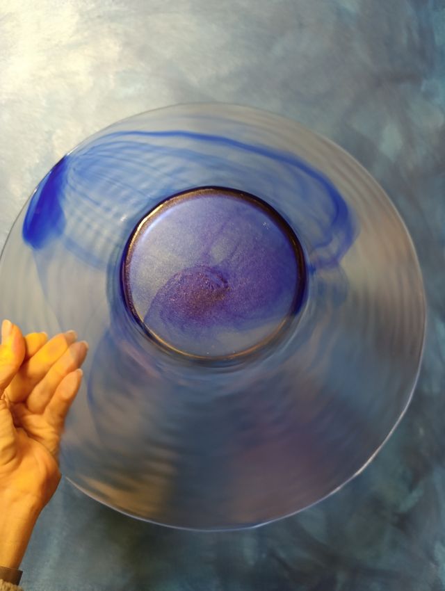 Centrotavola vetro blu - Decorativo