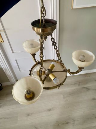 Lampara techo clasica dorada