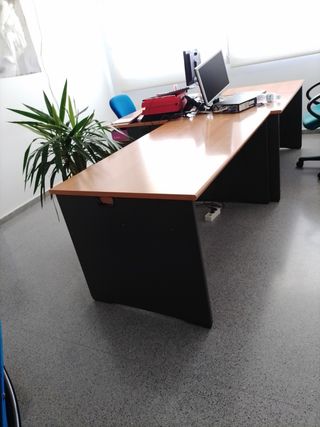 Mesa oficina madera - marrón beige
