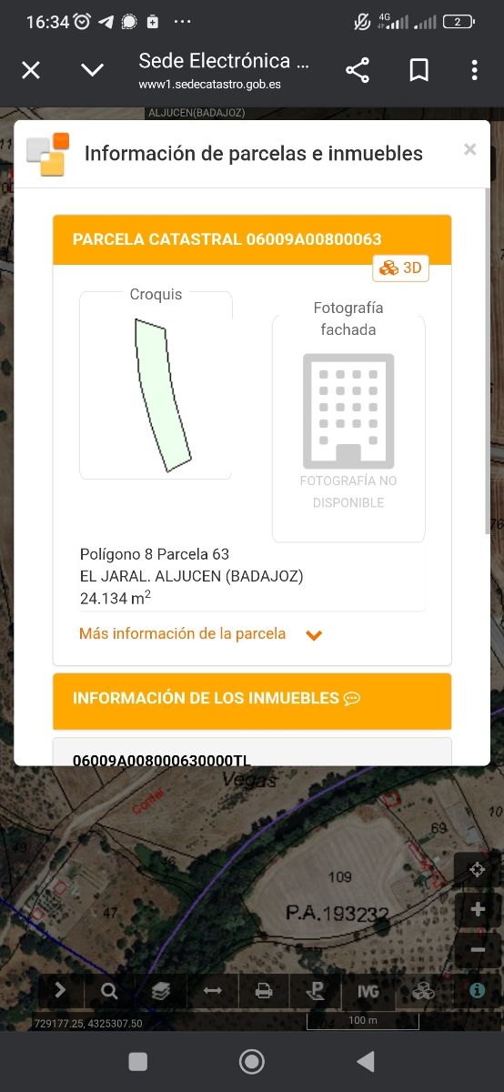 Terreno rústico Aljucén (Mérida)