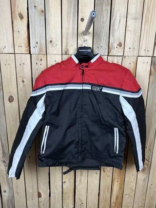 CHAQUETA T-L DE MOTO GREX ROJO/NEGRO