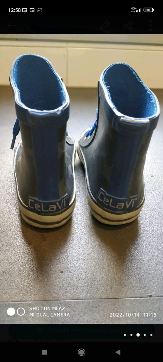 Botas agua azules estrellas nº 27