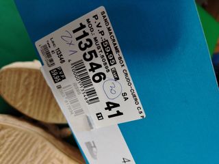 Sandalias cuña macramé beige