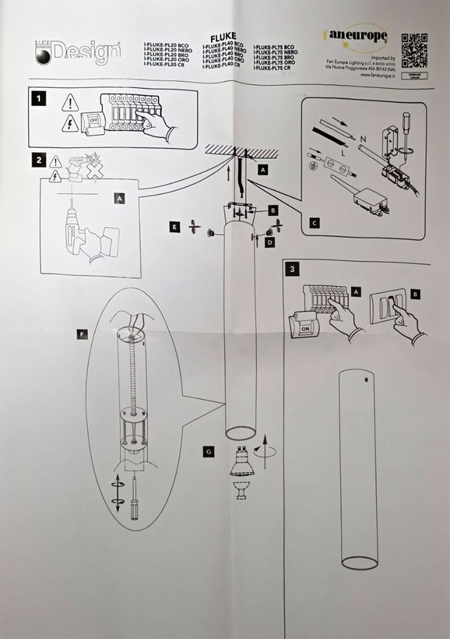 Lamparas techo Fluke-PL20 oro