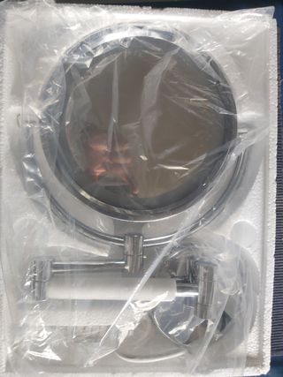 Espejo tocador LED c/aumento - plateado