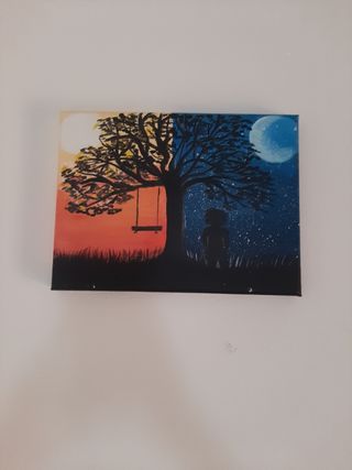 Quadro acrilico alba/notte