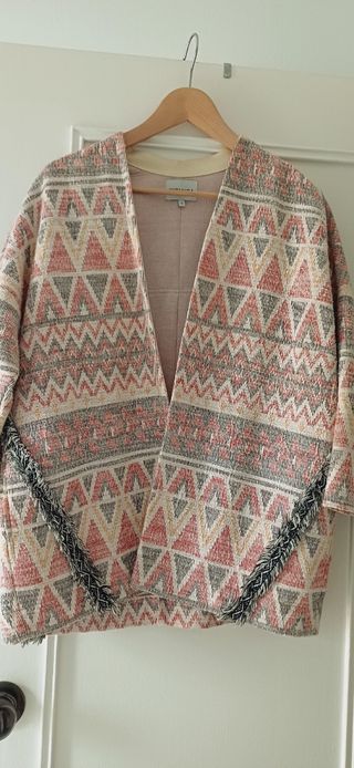 Chaqueta Bimba y Lola-Beige y Rosa