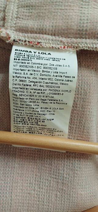 Chaqueta Bimba y Lola-Beige y Rosa