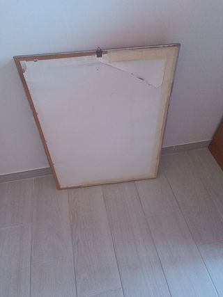 Cornice in legno dorato argentato