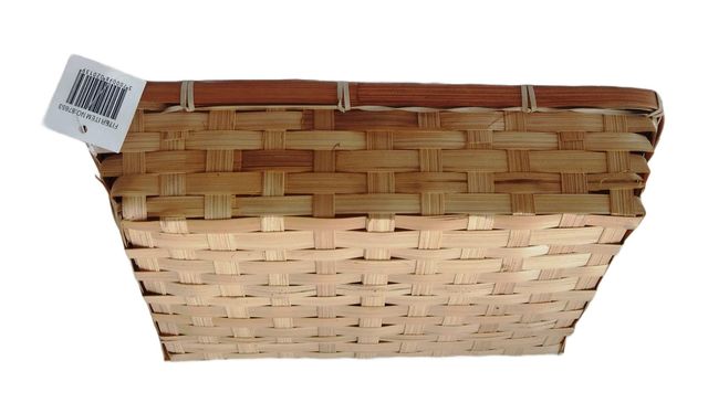 Panera Plana Rectangular Mediana de Mimbre