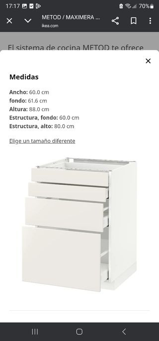 Mueble cocina Ikea Maximera blanco