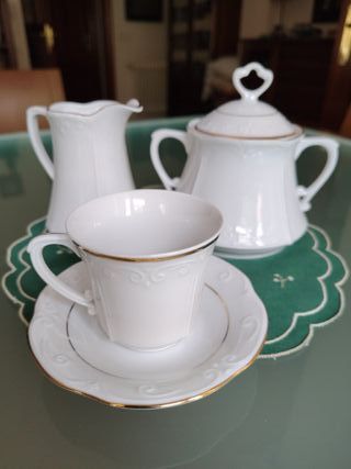 Juego de café porcelana fina