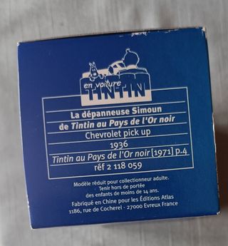 Tintin Coche 1/43 59 La grúa Simón Chevrolet