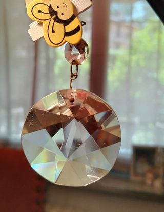 Pendente a prisma in cristallo