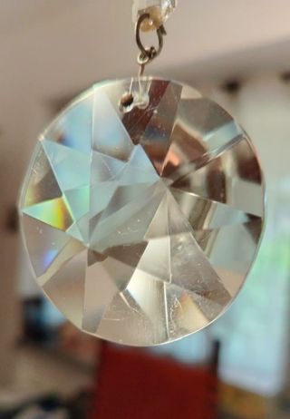 Pendente a prisma in cristallo