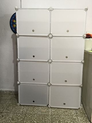 Zapatero plástico blanco -