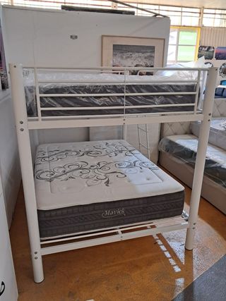 Literas blancas de metal 135x190